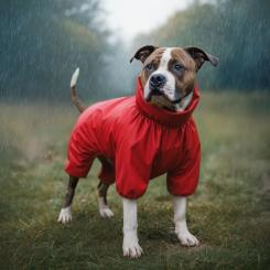 Дождевик для животных WAUDOG Clothes водонепроницаемый L50 красный Фото 3