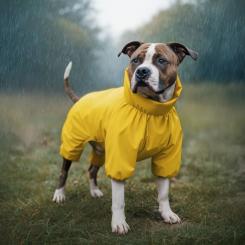 Дождевик для животных WAUDOG Clothes водонепроницаемый M45 желтый Фото 3