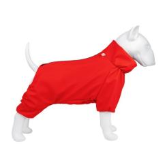 Дождевик для животных WAUDOG Clothes водонепроницаемый S30 красный Фото 2