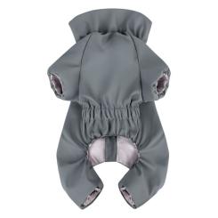 Дождевик для животных WAUDOG Clothes водонепроницаемый S40 серый Фото 1