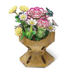 Пазл Cubic Fun трехмерный Букет цветов Гвоздики Фото 1