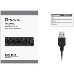 Комплект REAL-EL Kit 511 USB Black Фото 10