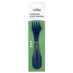 Ложка-вилка туристическая Tribe Spork пластикова blue Фото 2