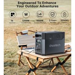 Зарядная станция Choetech BS0061 1200W 1024Wh Фото 6