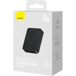 Батарея универсальная Baseus Magnetic Mini Wireless 20000mAh 20W, Black Фото 7