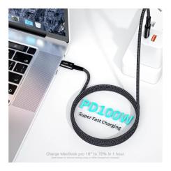 Дата кабель Essager USB-C to USB-C 1.0m 100W black Фото 2