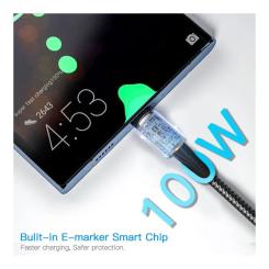 Дата кабель Essager USB-C to USB-C 1.0m 100W black Фото 4