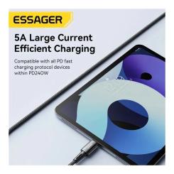 Дата кабель Essager USB-C to USB-C 1.0m 240W Фото 5