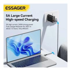 Дата кабель Essager USB-C to USB-C 1.0m 240W Фото 6