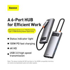Концентратор Baseus USB-C 6-in-1 Фото 9