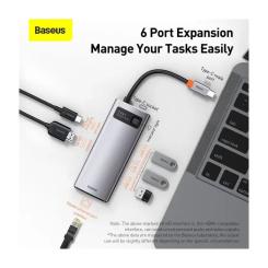 Концентратор Baseus USB-C 6-in-1 Фото 11