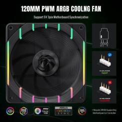 Кулер для корпуса Gamemax Tornado T12 ARGB Фото 6