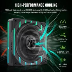 Кулер для корпуса Gamemax Tornado T12 ARGB Фото 7