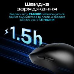 Мышка RAWM ES21 Wireless/Bluetooth Black Фото 4