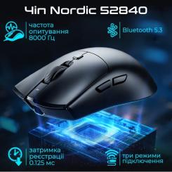 Мышка RAWM SA-MH01Pro Wireless/Bluetooth Black Фото 2