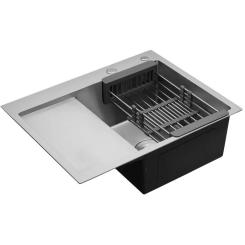 Мойка кухонная Kroner Geburstet-6350RHM Фото 6