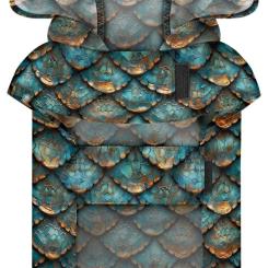 Дождевик для животных WAUDOG Clothes з капюшоном "Луска" M Фото 2