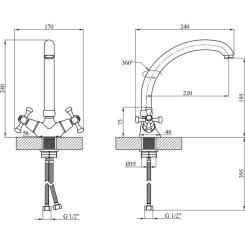 Смеситель Kroner Rhein-C032 Фото 6