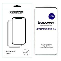 Стекло защитное BeCover 10D Xiaomi Redmi 15 Black Фото