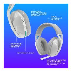 Наушники Logitech G321 Lightspeed White Фото 6