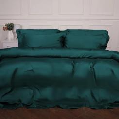 Постельное белье MirSon Tencel №07 Emerald 175х210 двуспальный Фото
