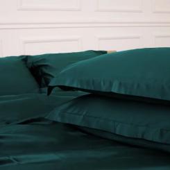 Постельное белье MirSon Tencel №07 Emerald 175х210 двуспальный Фото 4