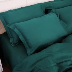 Постельное белье MirSon Tencel №07 Emerald 175х210 двуспальный Фото 5