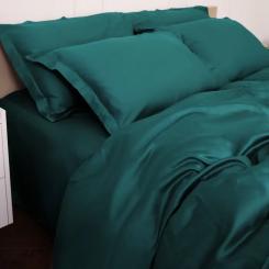 Постельное белье MirSon Tencel №07 Emerald 175х210 двуспальный Фото 7