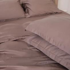 Постельное белье MirSon Tencel №08 Beige 200x220 Евро Фото 4