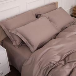 Постельное белье MirSon Tencel №08 Beige 200x220 Евро Фото 7