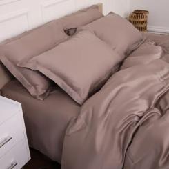 Постельное белье MirSon Tencel №08 Beige 200x220 Евро Фото 8