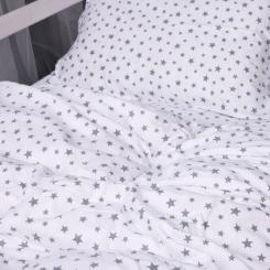 Постельное белье MirSon 016 White Stars Фланель 200x220 Евро Фото 3