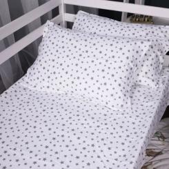 Постельное белье MirSon 016 White Stars Фланель 200x220 Евро Фото 6
