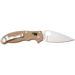 Нож Spyderco Manix 2 CPM Cru-Wear Micarta Brown Фото 1
