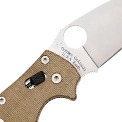 Нож Spyderco Manix 2 CPM Cru-Wear Micarta Brown Фото 5