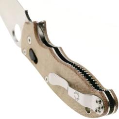 Нож Spyderco Manix 2 CPM Cru-Wear Micarta Brown Фото 6