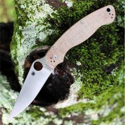 Нож Spyderco Military 2 CPM Cru-Wear Micarta Brown Фото 4