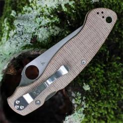 Нож Spyderco Military 2 CPM Cru-Wear Micarta Brown Фото 5