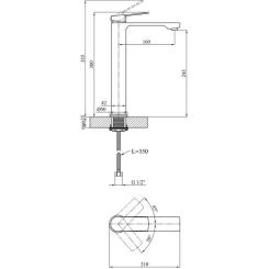 Смеситель Kroner KRP Makon-GRP010-3 Фото 6