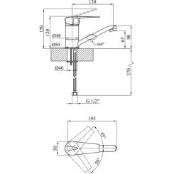 Смеситель Kroner Odra-C012 Фото 5