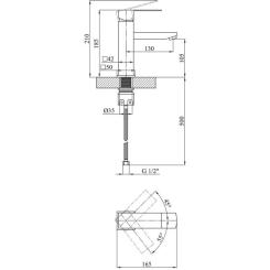 Смеситель Kroner Edelstahl Kubus-ESG010 + змішувач Edelstahl Kubus- Фото 11