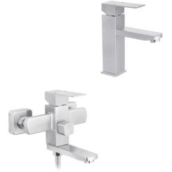 Смеситель Kroner Edelstahl Kubus-ESG010 + змішувач Edelstahl Kubus- Фото