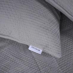 Постельное белье MirSon №20-02 Waffle Gray 172х210 двуспальный Фото 1