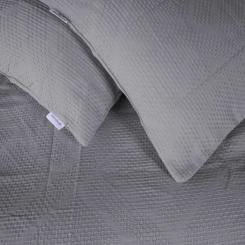 Постельное белье MirSon №20-02 Waffle Gray 172х210 двуспальный Фото 6