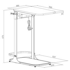 Приставной стол OfficePro з мережевим подовжувачем SD185DW Фото 9