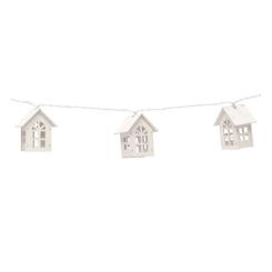 Гирлянда Chomik Будиночки, 10 LED теплий білий, IP20, 2хАА Фото 1