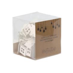 Гирлянда Chomik Будиночки, 10 LED теплий білий, IP20, 2хАА Фото 2