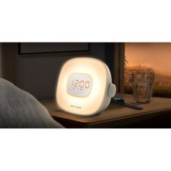 Настольные часы Muse Радіо-годинник з USB білий Фото 6