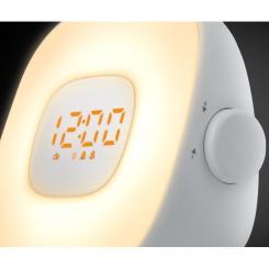 Настольные часы Muse Радіо-годинник з USB білий Фото 8