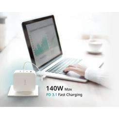 Зарядное устройство D-Link 3xUSB-C + 1xUSB PD140W GaN white Фото 5